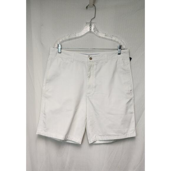 Club Room Men’s Flat Front White Chino Shorts size 34 inseam 10" - Picture 4 of 7
